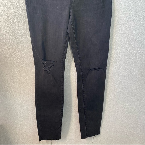 NWT Madewell Over The Belly Skinny Distressed Black Sea Maternity Jeans 29 - Picture 7 of 7
